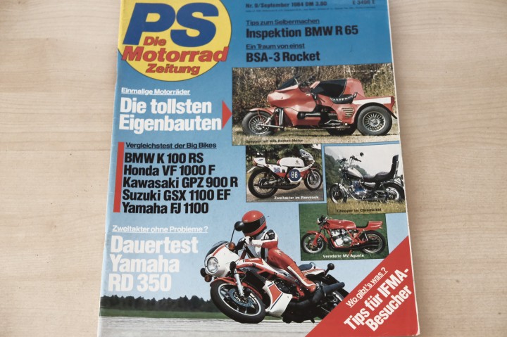 Deckblatt PS Sport Motorrad (09/1984)